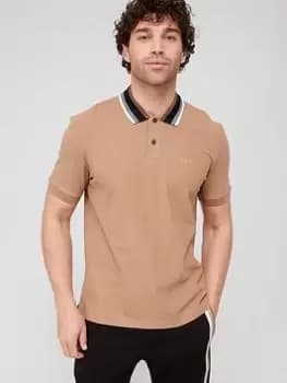 BOSS Phillipson 118 Slim Fit Polo Shirt - Beige, Beige Size M Men
