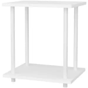 Decorotika - Bristol Side Table Coffee Table for Living Room and Office - White - White WHITE