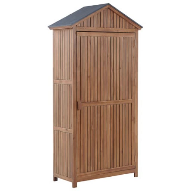 Beliani Garden Cabinet Savoca Acacia Wood 100 Cm 40 Cm Brown