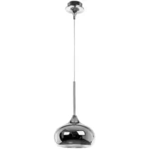 Netlighting Merano Guelph Dome Pendant Ceiling Light Metal Chrome Outside White
