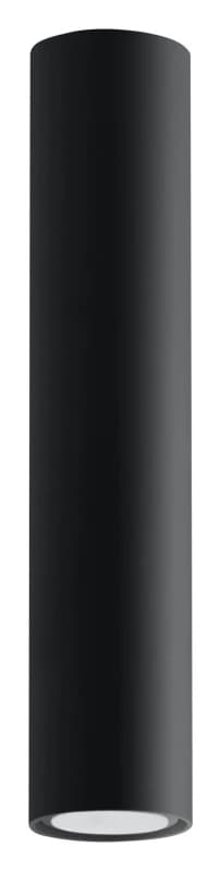 SOLLUX Premium Black Round Tube Ceiling Lamp - Modern Loft Design, LED GU10, High-Quality