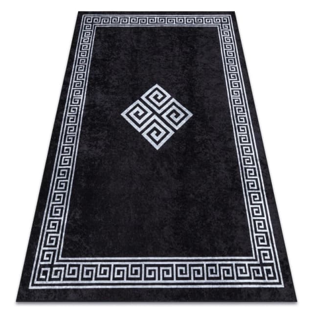 RugsX Miro Rug in Black Size: 160cm x 220cm Black Unisex 160cm x 220 cm