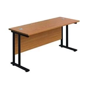 Jemini Rectangular Double Upright Cantilever Desk 1200x600x730mm Nova