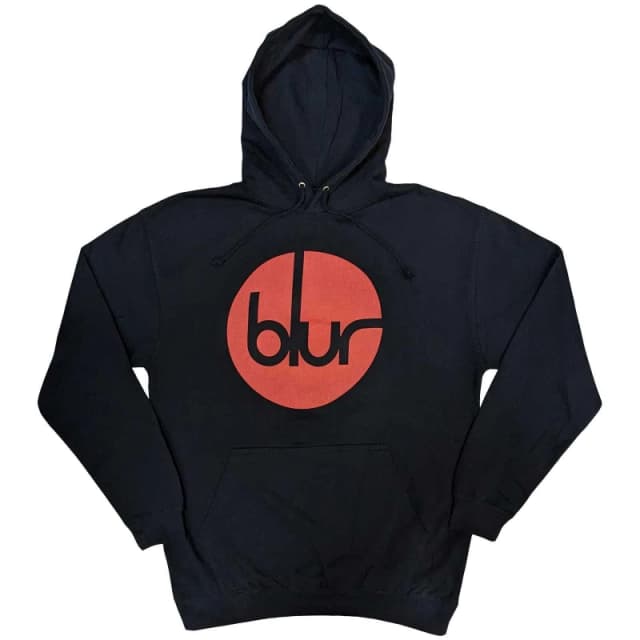 Blur Mens Circle Logo Hoodie in Navy Size: Medium Navy Male M