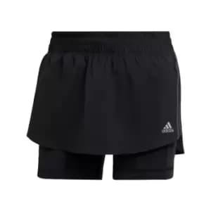 adidas Run Icons 3-Stripes Running Skort Womens - Black