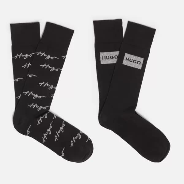 HUGO Bodywear Two-Pack Cotton-Blend Socks Gift Set