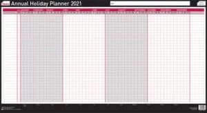 Sasco Annual Holiday Planner 2021 BX10