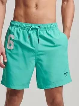 Superdry Vintage Polo Swimshorts - Bright Green, Bright Green Size M Men