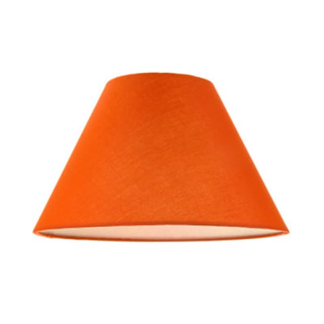 Happy Homewares 10" Vivid Orange Cotton Coolie Shade For Table Lamp Or Pendant