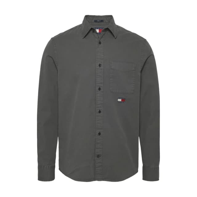Tommy Jeans TJM REG WASHED TWILL SHIRT - Black M