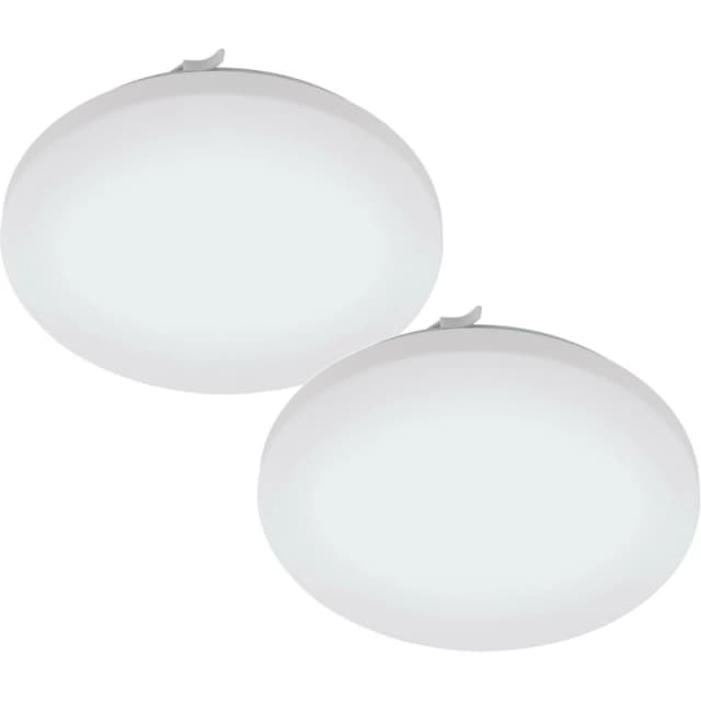 Loops 2 PACK Wall Flush Ceiling Light Colour White Shade White Plastic LED 17.3W Incl White