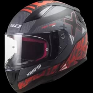 LS2 FF353 Rapid Xtreet Matt Black Red 2XL
