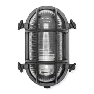 Bow Black Outdoor Wall Bulkhead Light