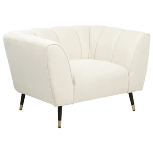 Beliani Fabric Armchair Beige Orsta