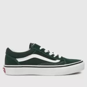 Vans dark green old skool Boys Youth Trainers