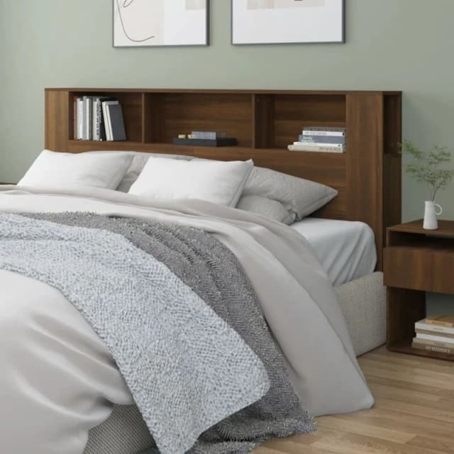 VIDAXL Headboard Cabinet Brown Oak 200x18.5x104.5cm Vidaxl 8720286969052