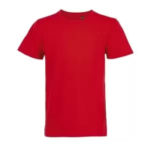 SOLS Childrens/Kids Milo Organic Short Sleeve T-Shirt (11-12 Years) (Red)