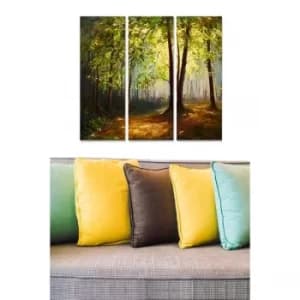 MDF6932351 Multicolor Decorative MDF Painting (3 Pieces)