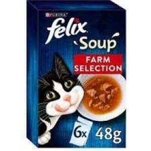Felix Soup Farm Selection Cat Food 6 x 48g