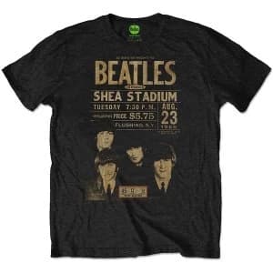 The Beatles - Shea '66 Unisex Large T-Shirt - Black