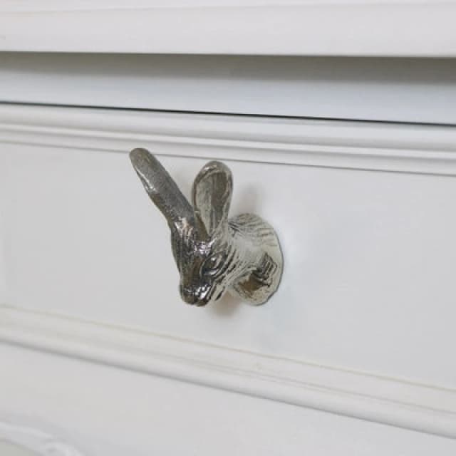 Melody Maison Silver Rabbit Head Drawer Knob Silver