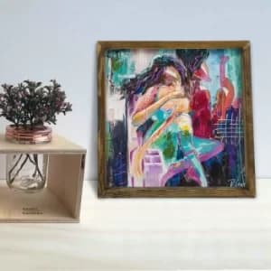 MZM692 Multicolor Decorative Framed MDF Painting