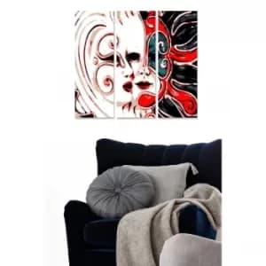 MDF4982673 Multicolor Decorative MDF Painting (3 Pieces)