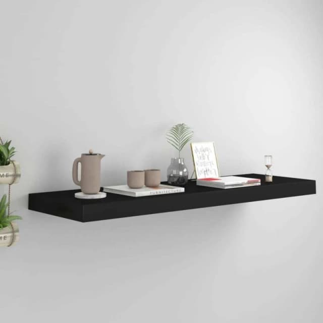 VIDAXL Vidaxl - Floating Wall Shelf Black 80x23.5x3.8cm mdf 8720286074664