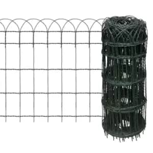 VidaXL Garden Border Fence Powder-coated Iron 25x0.65 m