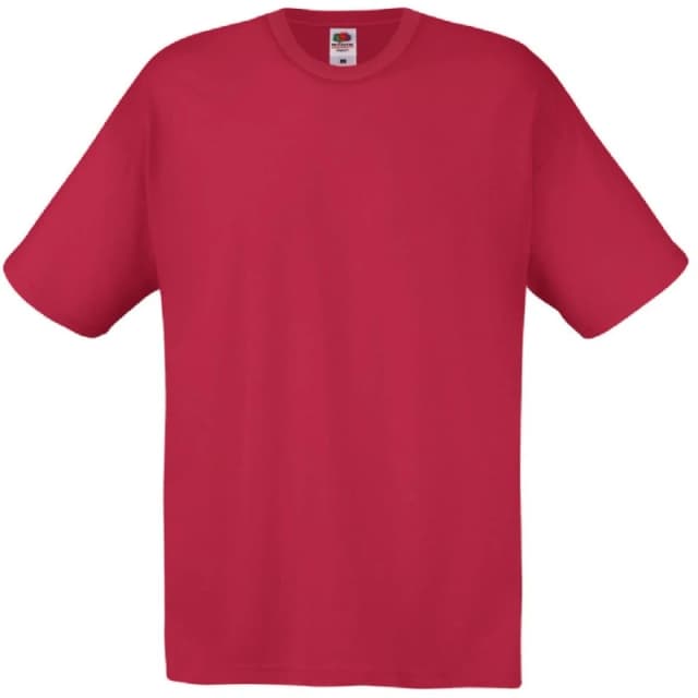 Fruit Of The Loom Fruit of the Loom Men Original T-Shirt in Red Size: Small Red S Male 5054752908799
