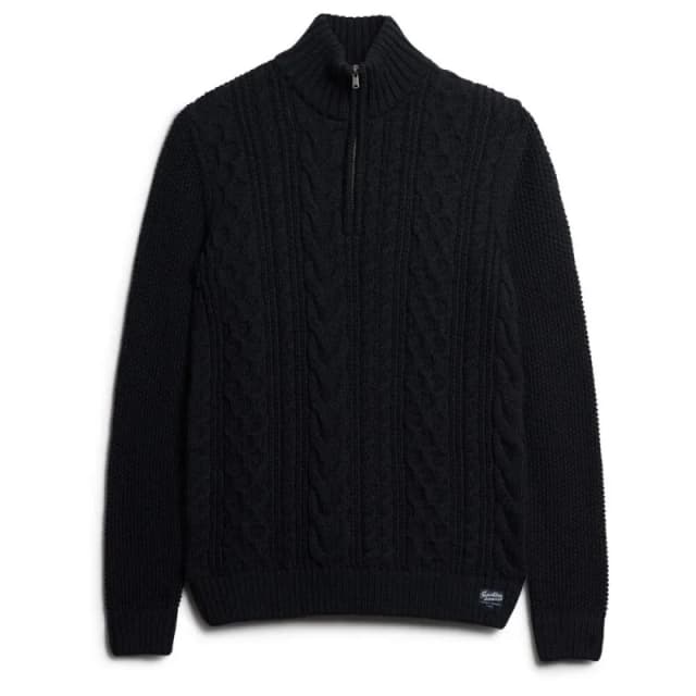 Superdry Half-zip knit sweater Superdry Jacob Cable Bleu Male S