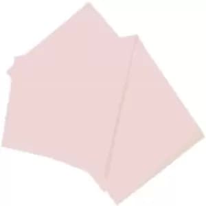 Belledorm Brushed Cotton Flat Sheet (Kingsize) (Powder Pink) - Powder Pink