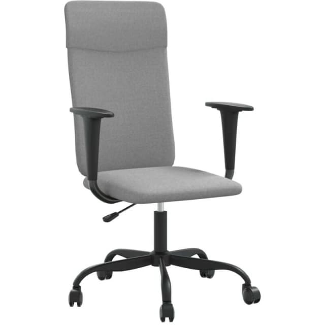 vidaXL Office Chair Light Grey Fabric, Grey 353017