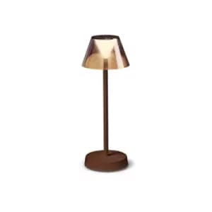 LOLITA Dimmable Integrated LED Table Lamp Coffee, In-Built Switch, 3000K, IP54