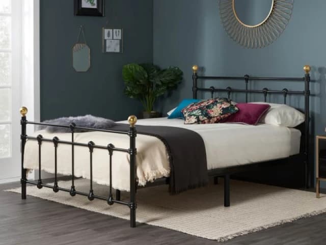 Birlea Atlas Black Metal Bed Frame - 4ft Small Double