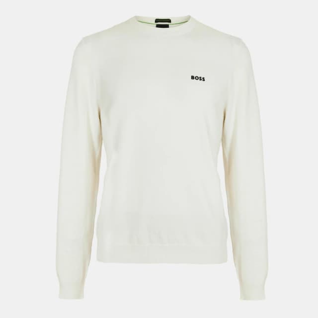 Boss Mens Momentum-X Jumper, Moisture Managing Sweatshirt White male S