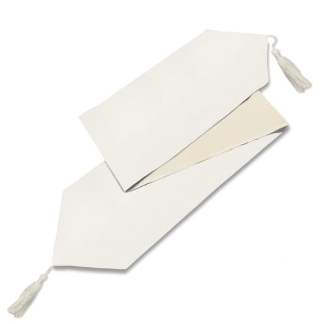 Alan Symonds Durable Easy-Care Fade-Resistant Linen-Look Table White unisex 33x180cm