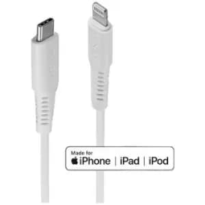 LINDY USB cable USB 2.0 Apple Lightning plug, USB-C plug 0.5 m White 31315