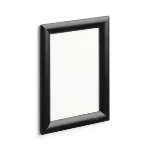 Durable Durable Aluminium Snap Frame Retail Clip Poster Holder Notice Board - A5 Black Black
