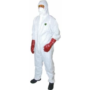 Guard Master + Disp' Hooded Coverall White (2XL) - Tuffsafe