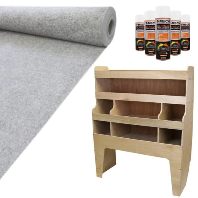 Monster Racking 11Sqm Silver Grey Van Lining & Vw Transporter Racking Unit