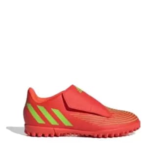adidas Predator Edge.4 Velcro Astro Turf Football Boots Kids - Red