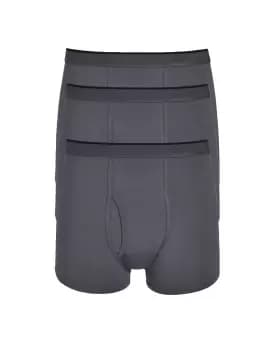Cotton Traders Mens 3 Pack Supersoft Trunks in Black