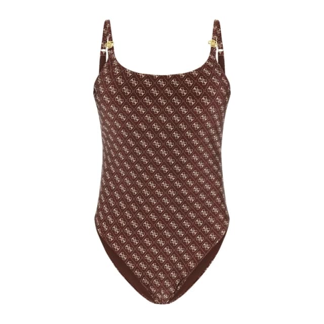 Womens 1 Piece swimsuit Guess 4G Beige Female S