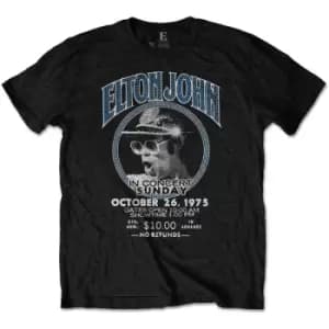 Elton John - Live In Concert Unisex XX-Large T-Shirt - Black