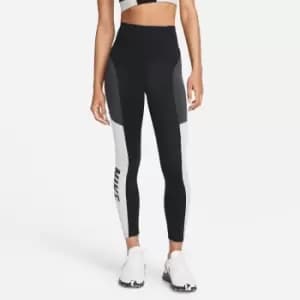 One Cropped Sports Leggings in Colour Block Print