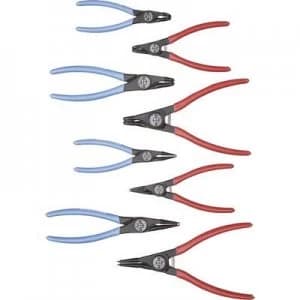 Gedore 1692275 Circlip pliers set Suitable for Outer and inner rings 12-25 mm, 19-60 mm 10-25 mm, 19-60 mm Tip shape 90° angle, Straight