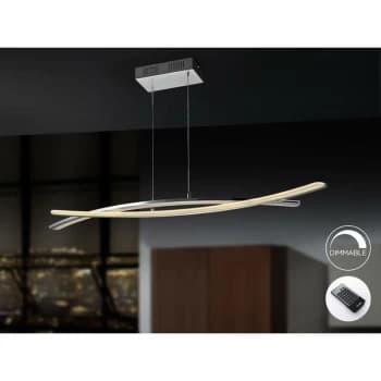 Schuller Lighting - Schuller Linur - Integrated LED Dimmable Bar Ceiling Pendant with Remote Control Chrome