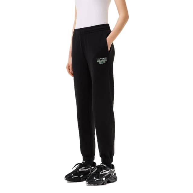 Lacoste Womens Logo Closed Hem Fleece Joggers Black female 4 (32)