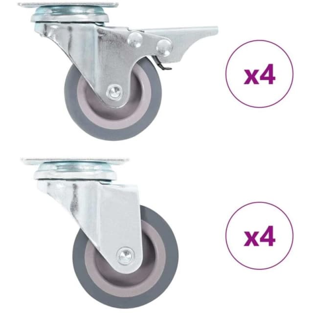 VIDAXL 8 pcs Swivel Casters 50 mm Vidaxl 8719883717036